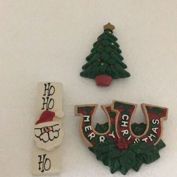 Set of 3 Christmas pins and brooch - Picture 1 of 7